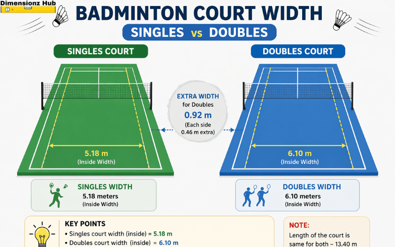 badminton court dimensions