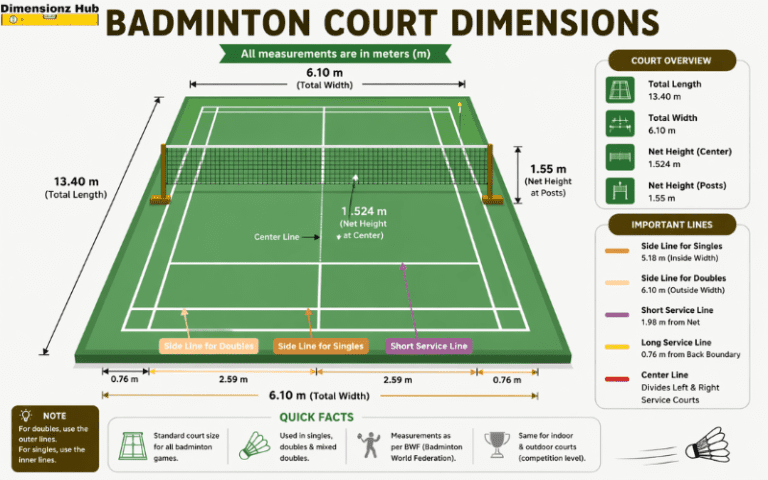 badminton court dimensions