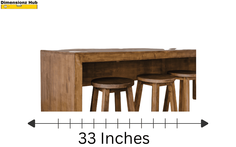 how long is 33 inches